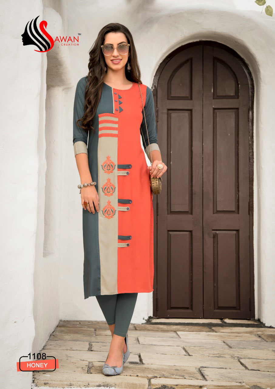 Honey Vol-11 Sawan Creation Rayon Wholesale Kurti Honey Vol-11 Sawan Creation Rayon Wholesale Kurti